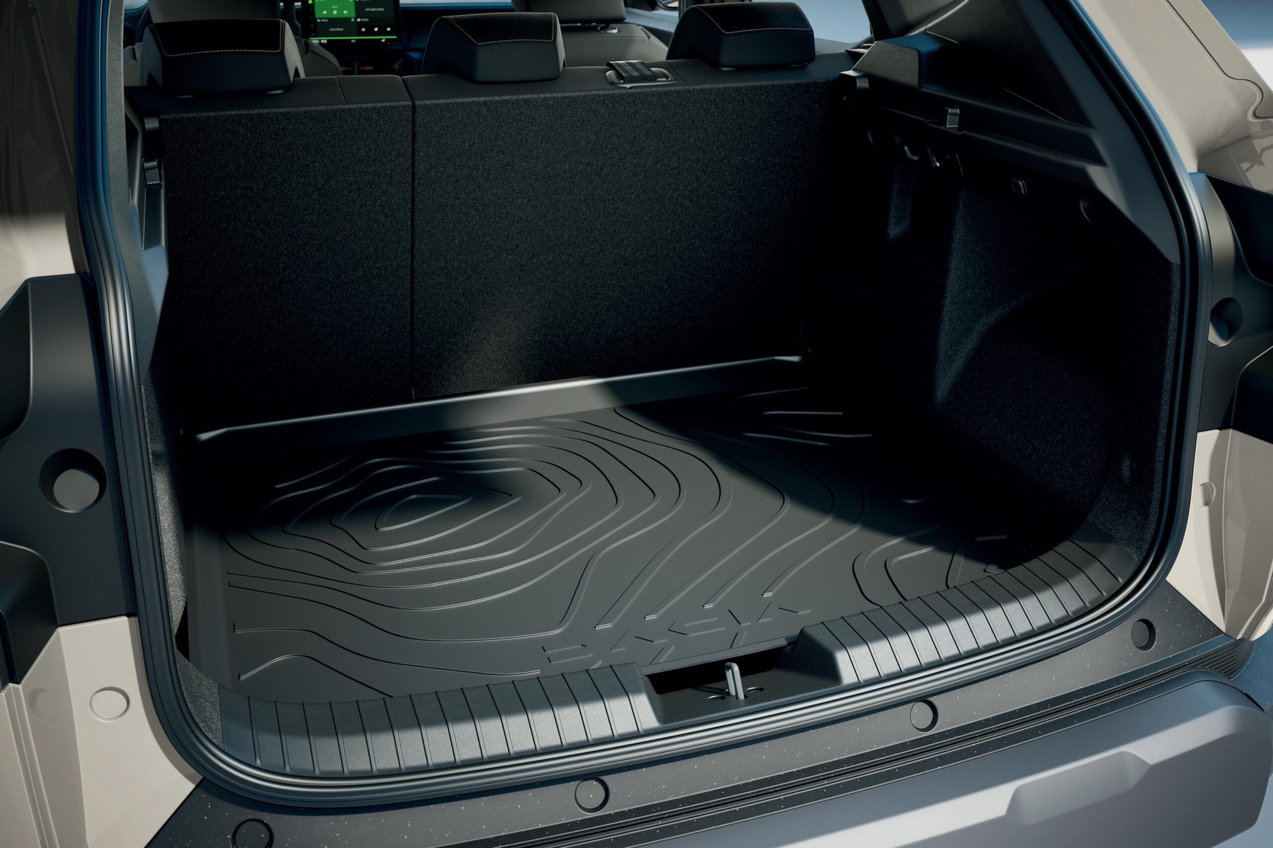 Dacia Duster extreme achterbak met rubberen vloermat