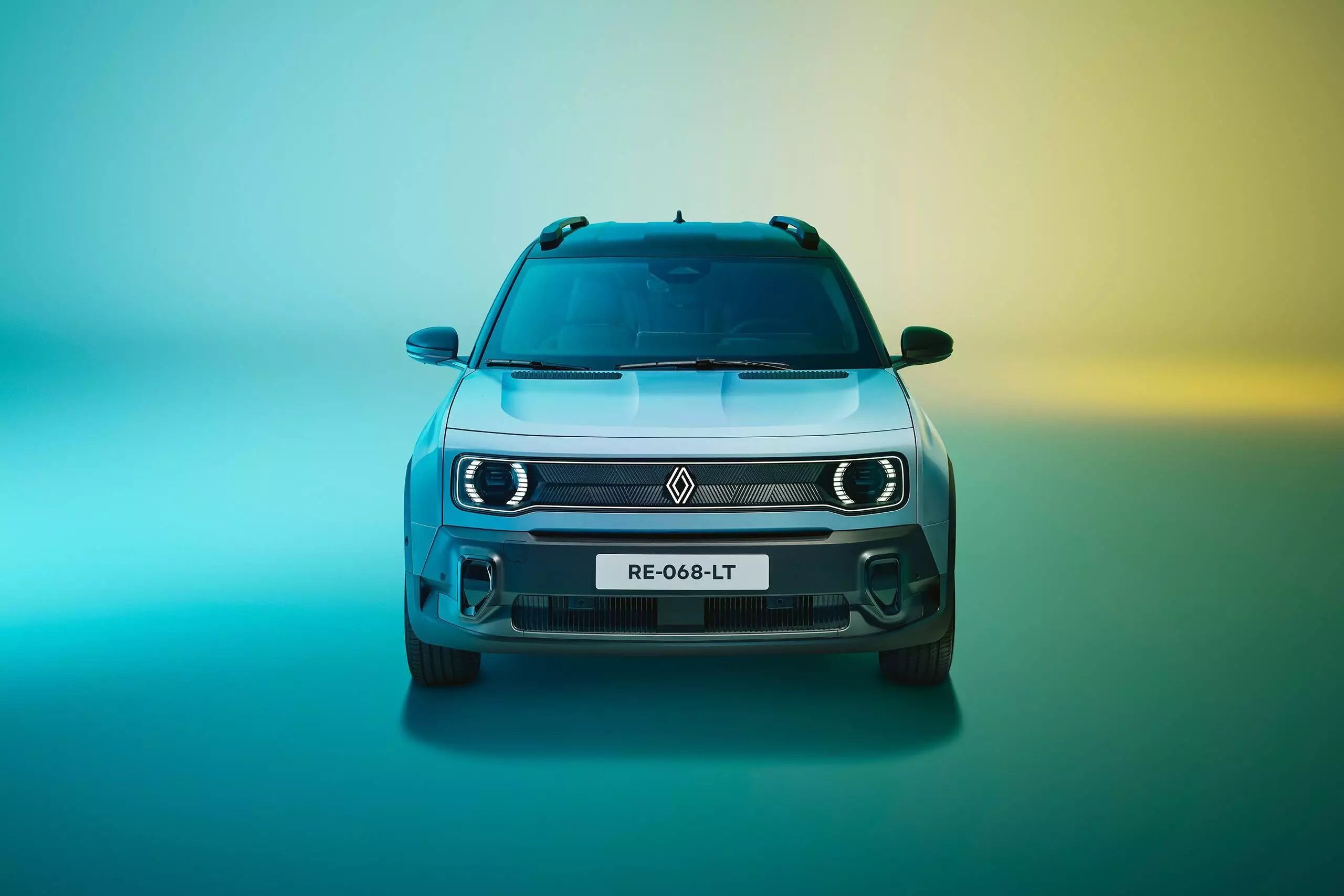 Elektrische Renault 4 voorkant