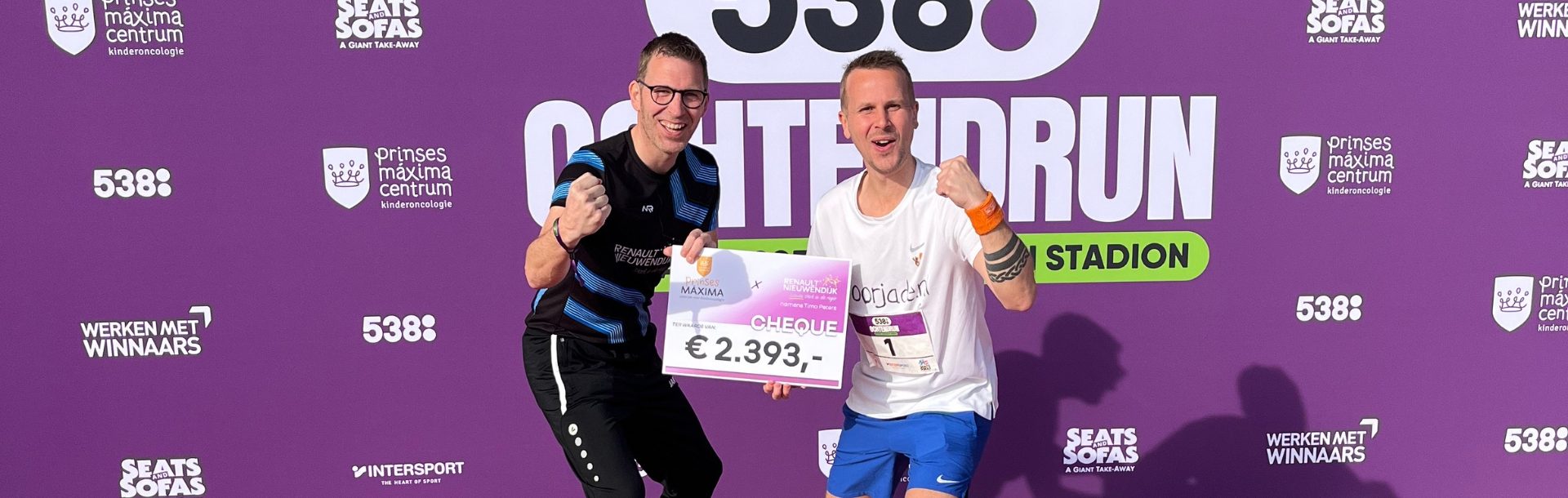 Timo Peters bij de Radio 538 Ochtendrun